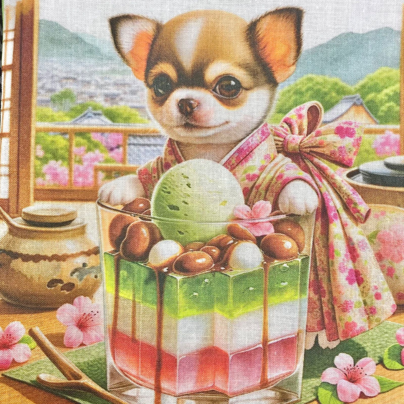 バスに乗るチワワパネル生地 ハンドメイド 【公式通販】