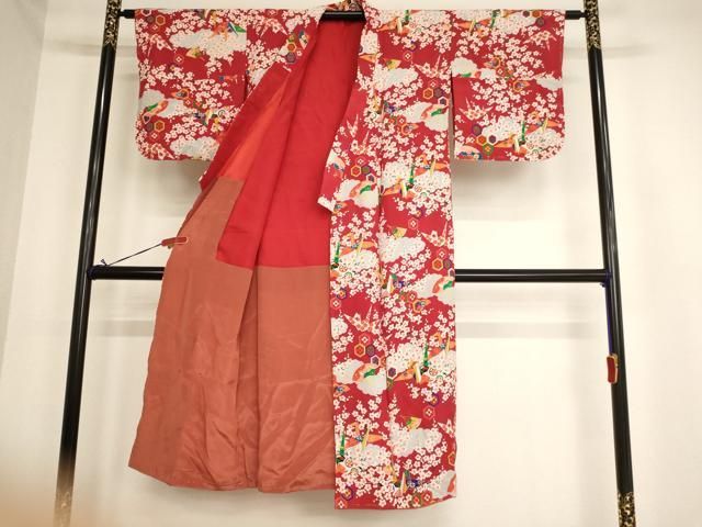 平和屋着物[]アンティーク 大正ロマン 七五三 女の子 7歳 祝着