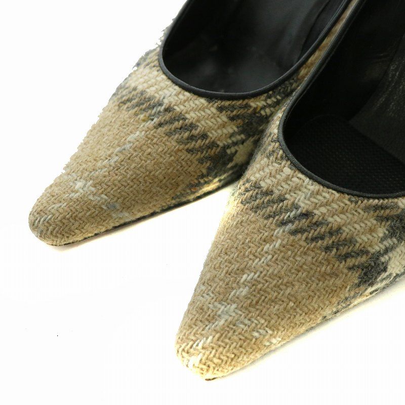 バーバリー BURBERRY パンプス ポインテッドトゥ ヒール ノバチェック  