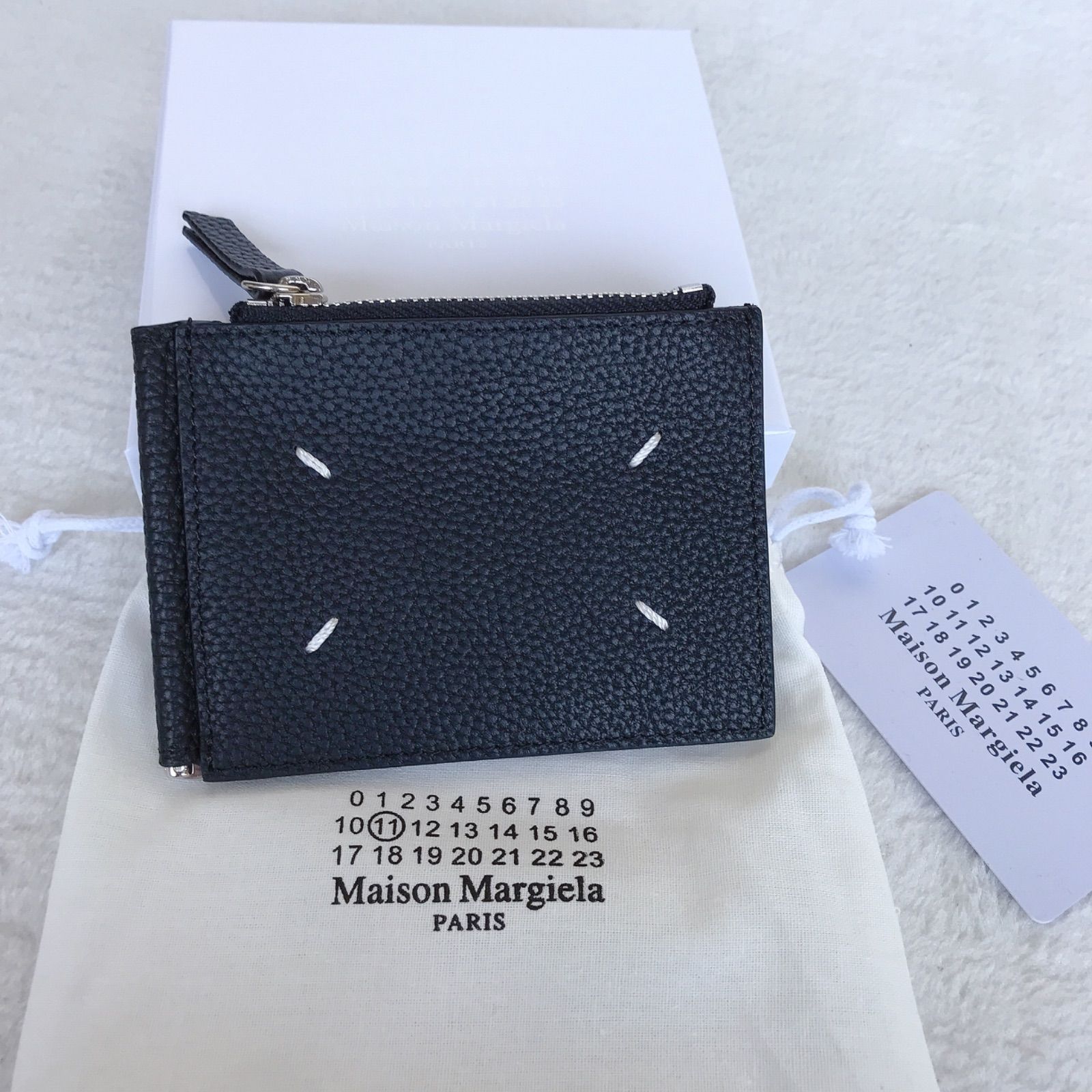 新品 Maison Margiela マルジェラ 財布 レザー ブラック - 小物