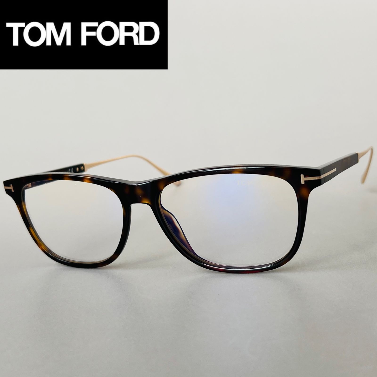 メガネ TOM FORD トムフォード ウェリントン メンズ レディース ゴールド 新品 チタン 日本製 べっ甲柄 ブラウン ブルーライトカット -  メルカリ