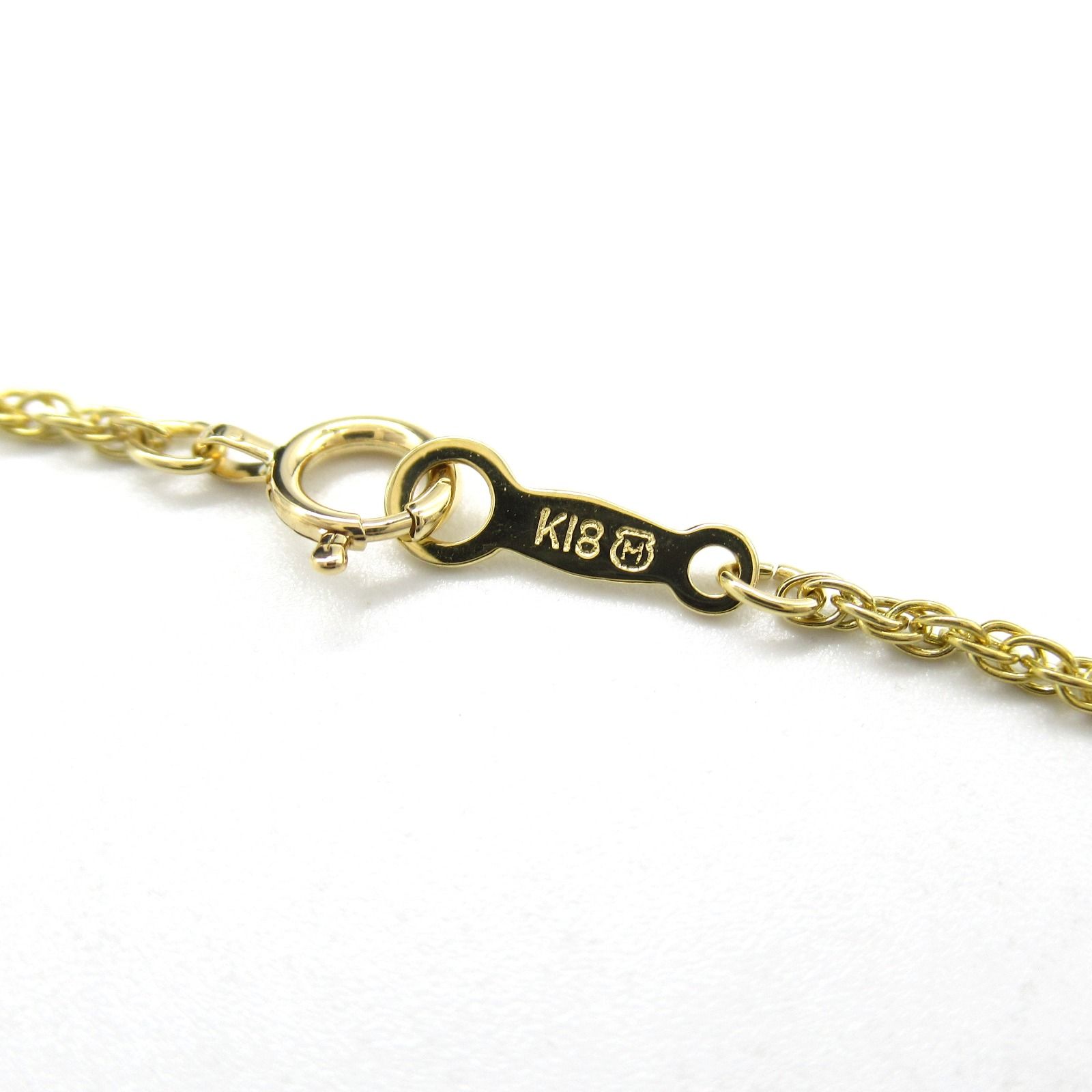 ミキモト MIKIMOTO ネックレス シトリン ネックレス 首回37.5/40㎝ K18  