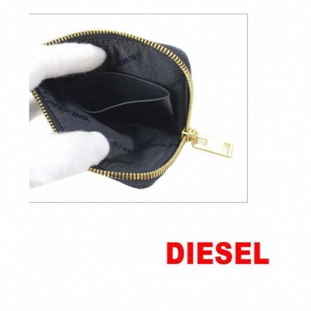 DIESEL L字ファスナー　ミニ財布　X07618 P3896 ブラック ディーゼル DIESEL L字ファスナー ミニ財布 X07618 P3896 ブラック
