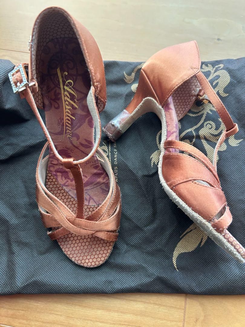 新品 未使用 社交 ダンス ラテン シューズ サテン 5.5cmH 楽天市場