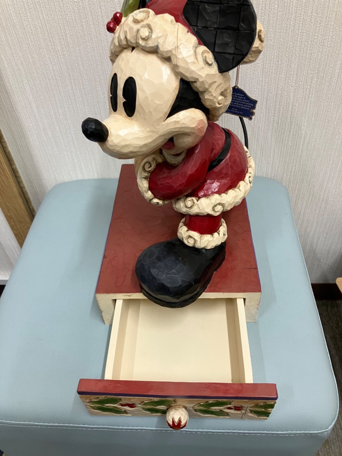 △【希少・極美品 】ミッキー クリスマス サンタ 小物入れ ディズニー 