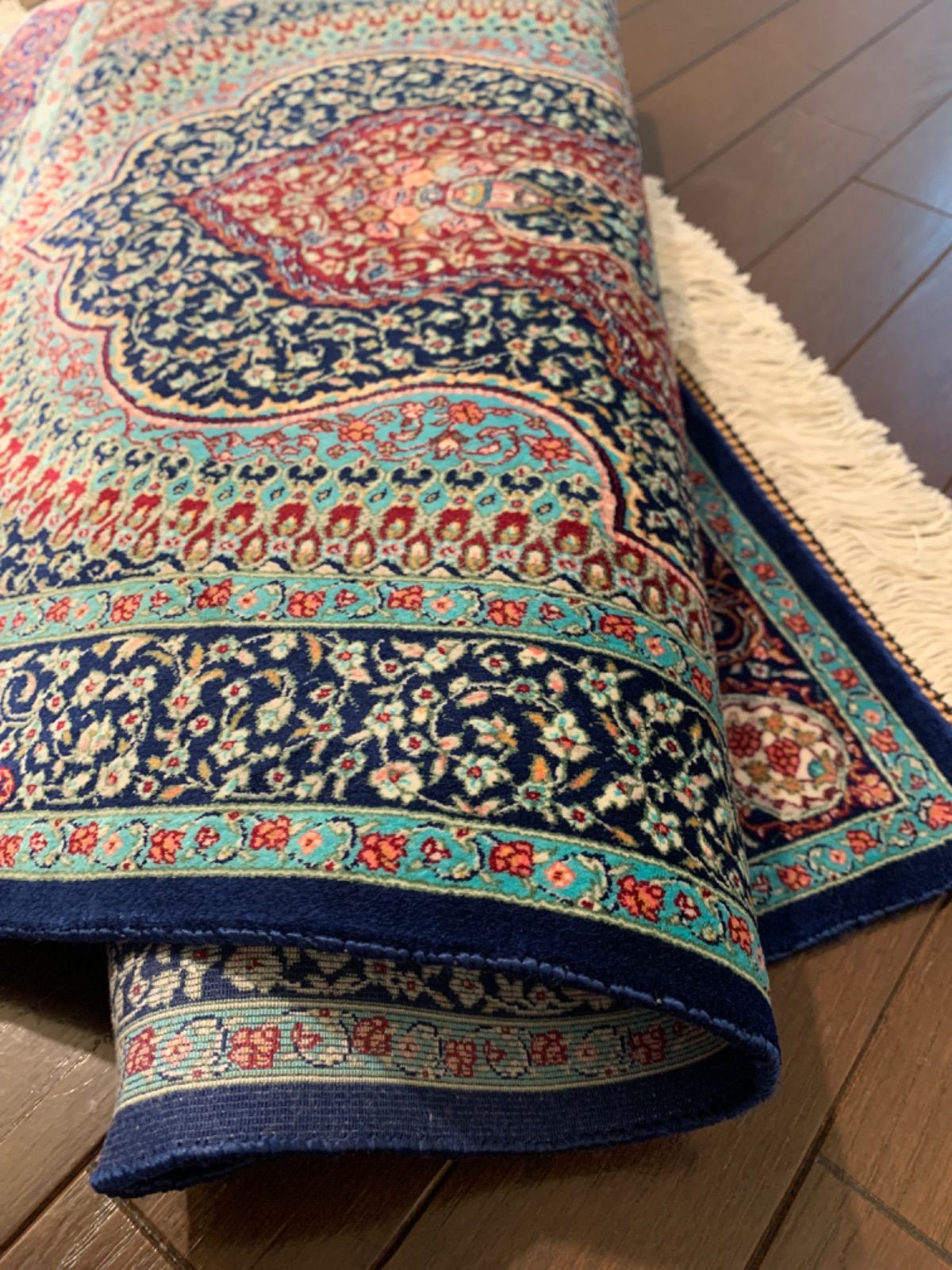 ペルシャ絨毯 ゾランヴァリギャッベ 93×63cm 玄関マットサイズ