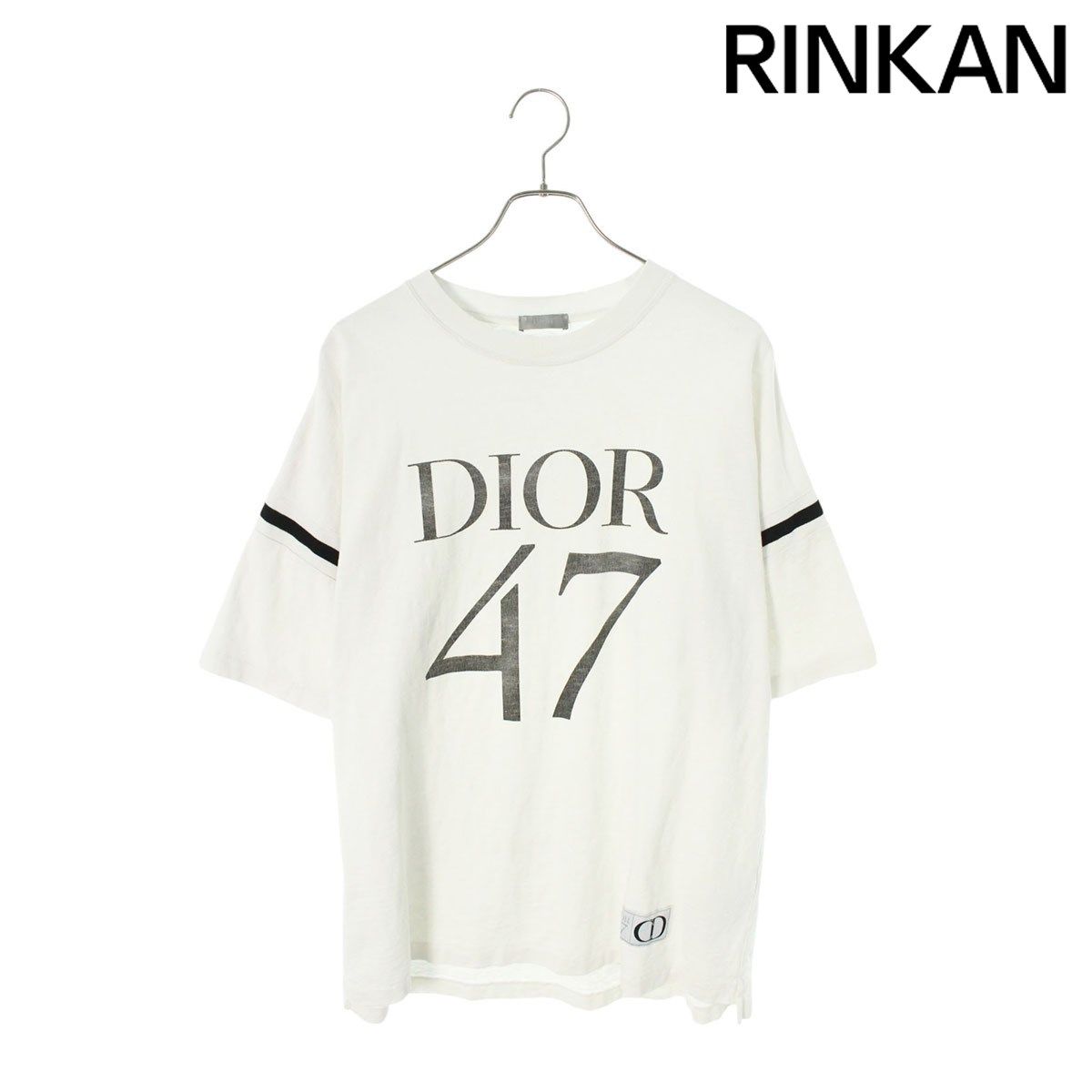 ディオール  24SS  413J640A0849 ダメージ加工スラブコットンジャージーTシャツ メンズ M