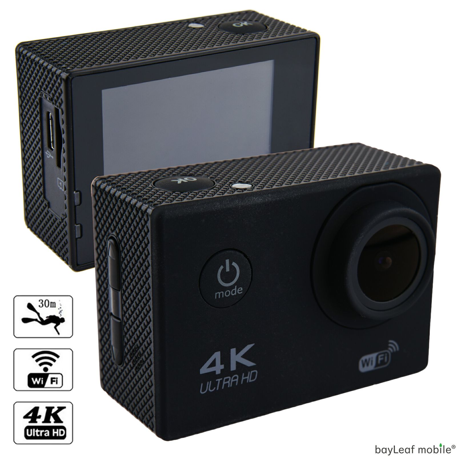 アクションカメラ ウェアラブルカメラ アクションカム4K 高画質 iPhone Android スマホ 対応 wi-fi 防塵 防水 スポーツ アウトドア 夏休み 旅行 撮影
