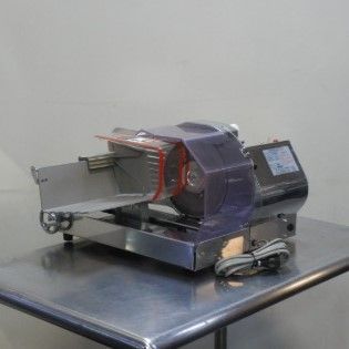 2015年製 フジシマ 業務用 1枚切 パン スライサー SOFT101 W495D480H305mm 100V 125w 平刃195mm 18kg 手動 SOFT-101