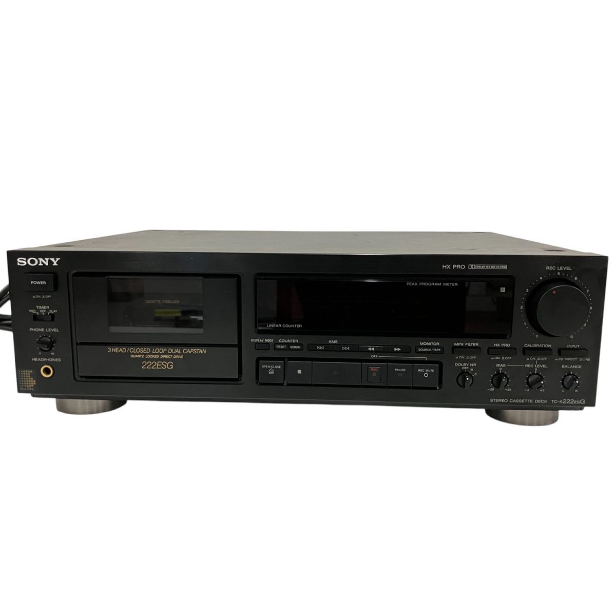 SONY TC-K222ESG カセットデッキ 音響機器 ソニー 中古