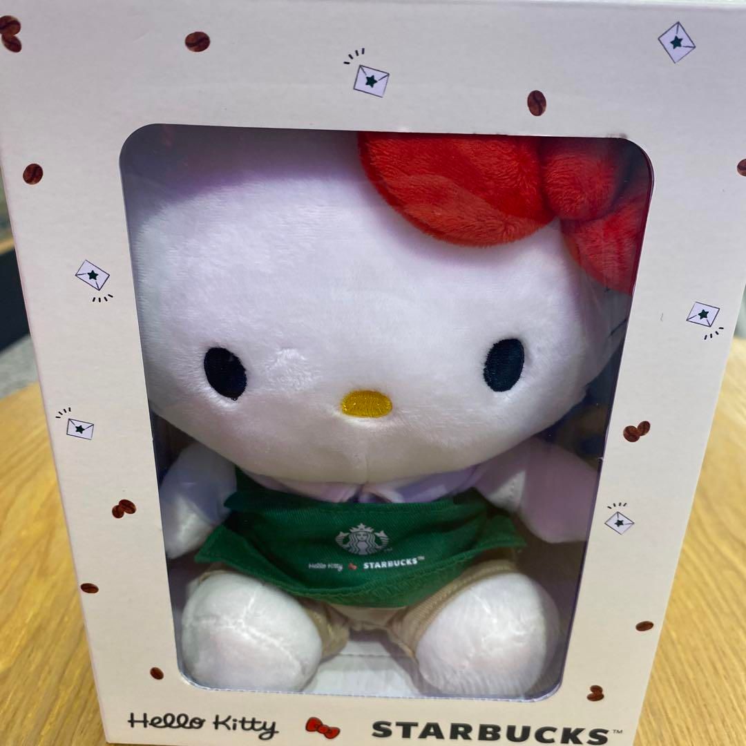 スターバックス　ハローキティ　コラボ　ぬいぐるみ　50周年 海外限定 ハローキティx スターバックス コラボ ぬいぐるみ 50周年 海外