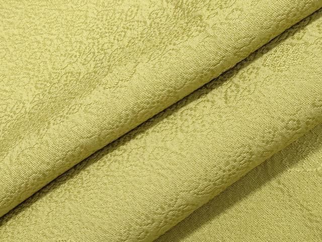 平和屋着物●上質な色無地 舞花地紋 青朽葉色 正絹 CAAZ6521dy