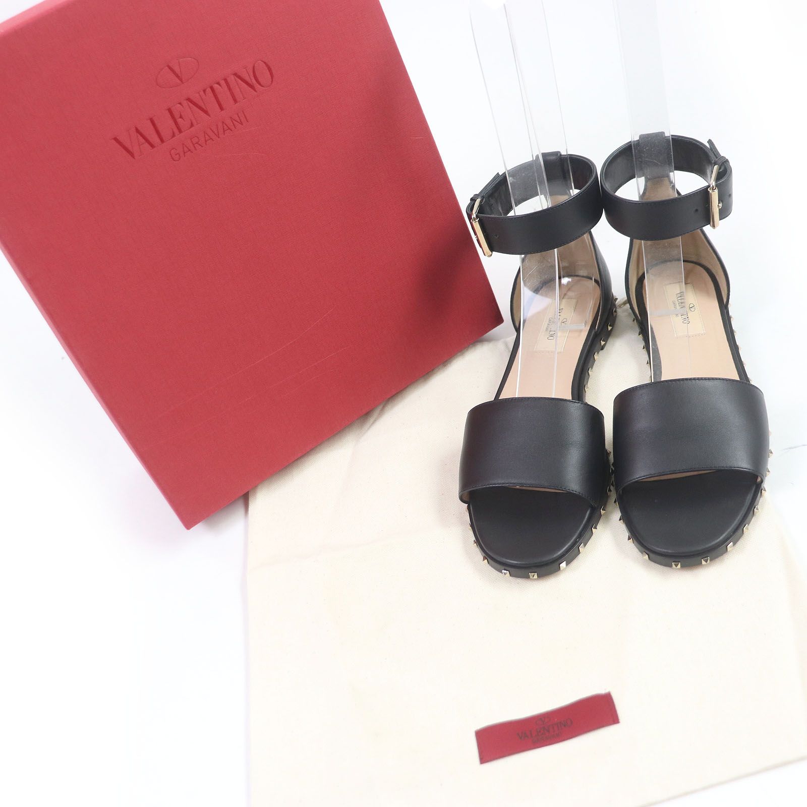 美品 VALENTINO ヴァレンティノ ロックスタッズ アンクルストラップ