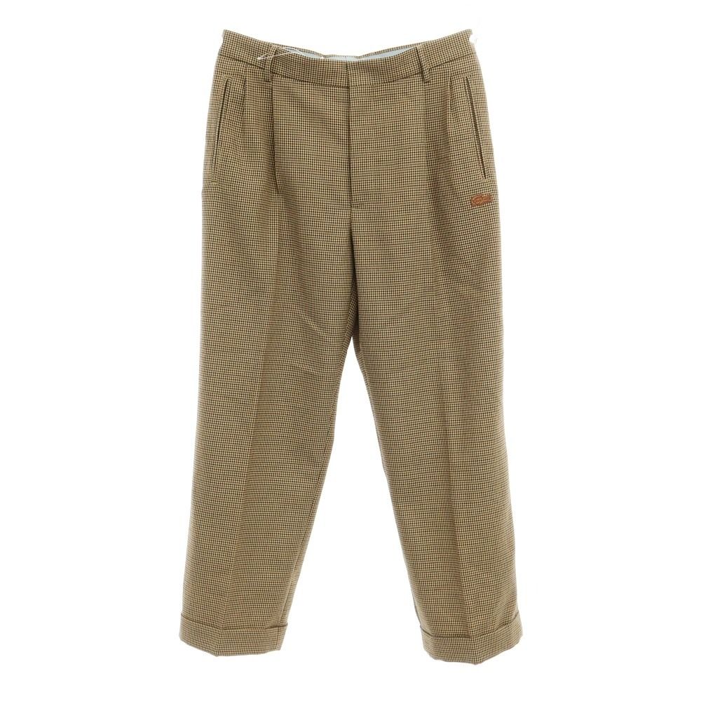 LE FLEUR x LACOSTE BEIGE PLEATED TROUSER