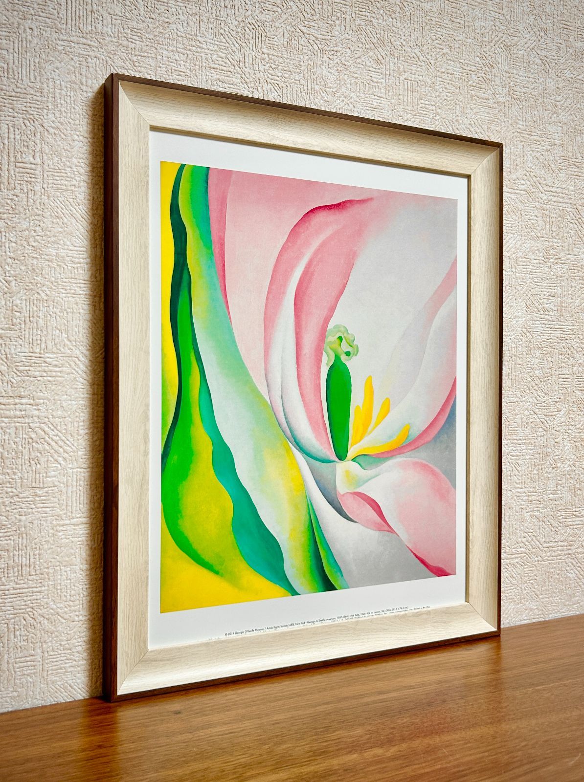 新品☆額縁付アートポスター☆ジョージア・オキーフ☆O'Keeffe☆Pink