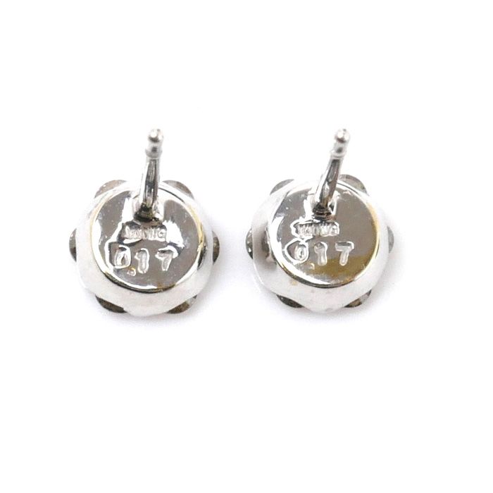 K10WG ホワイトゴールド ピアス ダイヤモンド0.17ct/0.17ct 0.9g