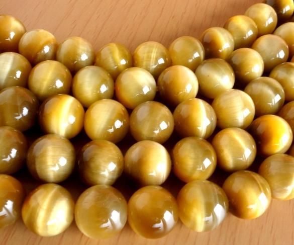 ゴールデンタイガーアイ（3A） 14mm 一連 可愛い 贈り物