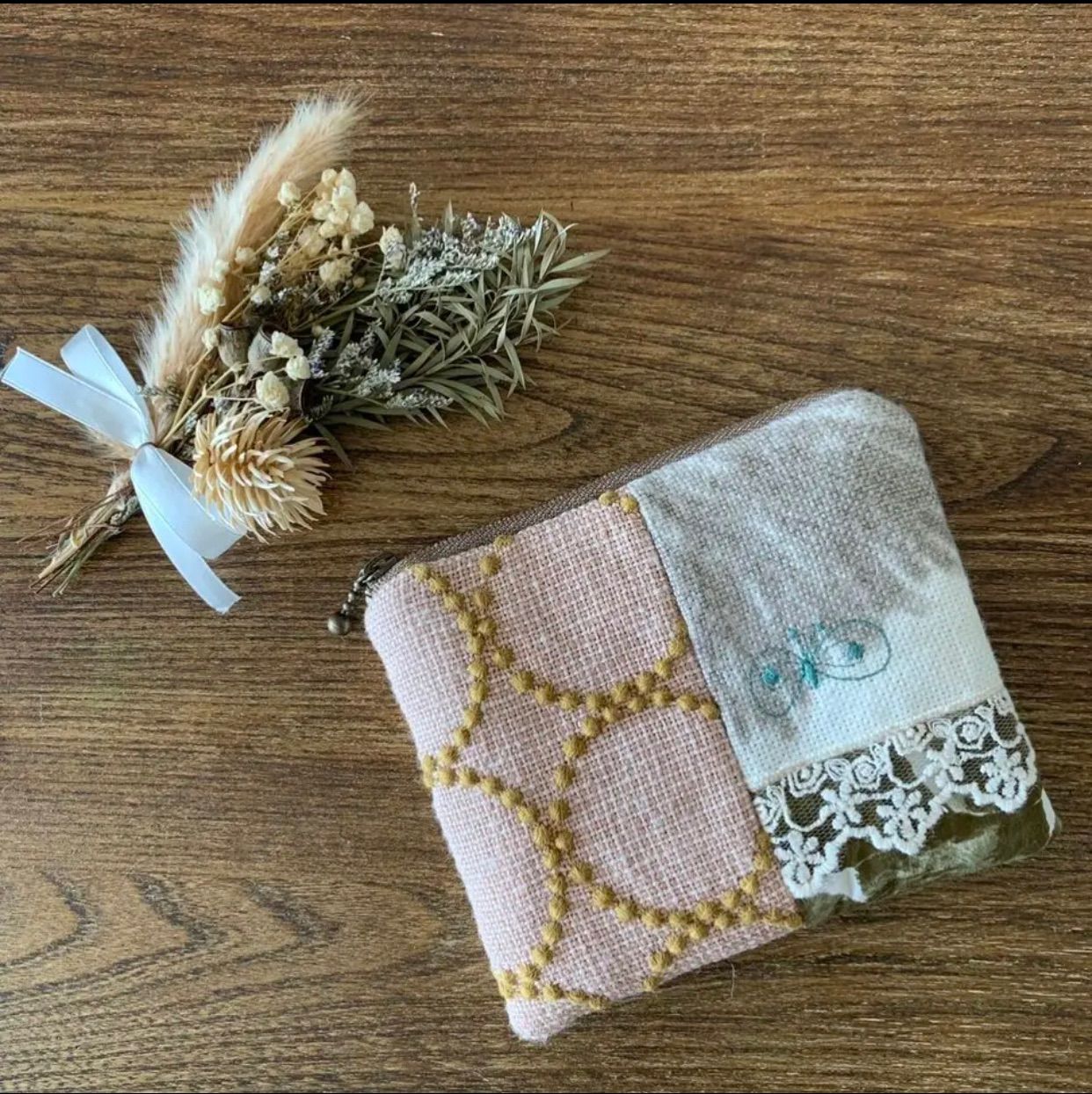 ハンドメイド】ミナペルホネン ファスナーポーチ ポーチ 小物