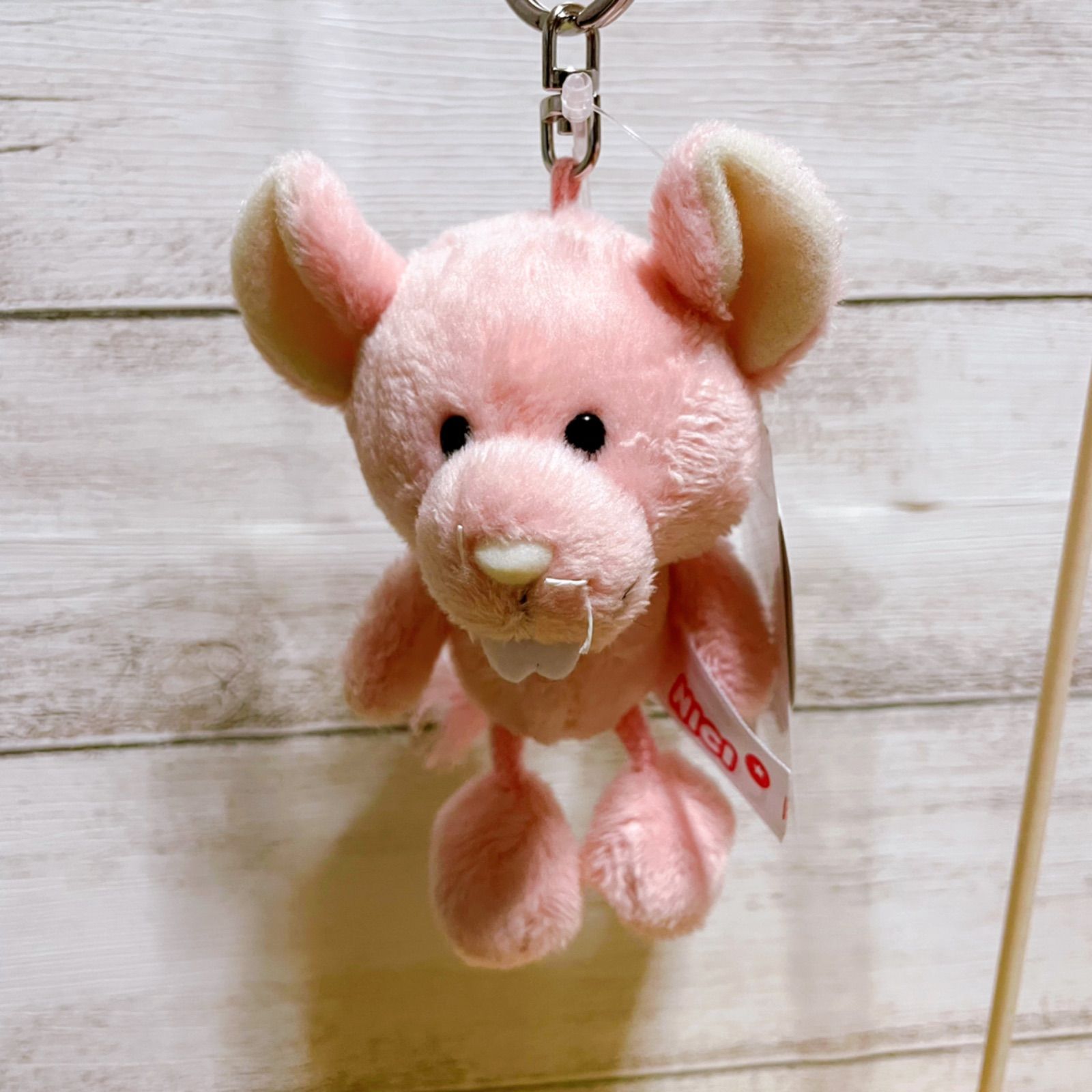ヒスミニ チャーム　✨✨ピンク✨✨ NICI ニキ キーリング コネズミ ネズミ ピンク - メルカリ