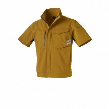 クロダルマ 半袖ジャンパー 266801 ブラウンキャメル 61 サイズ S 作業着 作業服 吸汗 速乾 男女兼用