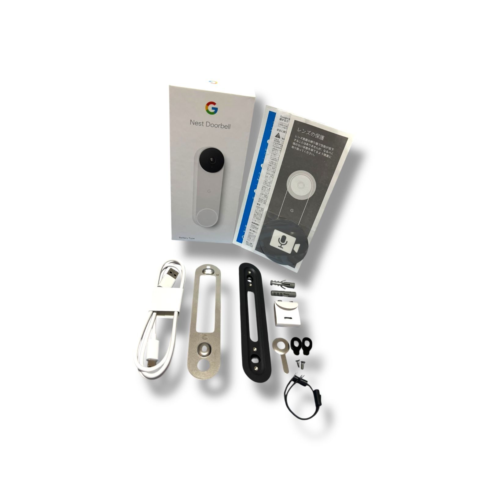管理番号2917 Google グーグル GA01318-JP Google Nest Doorbell スマート ドアベル バッテリー式 ホワイト ネストカム