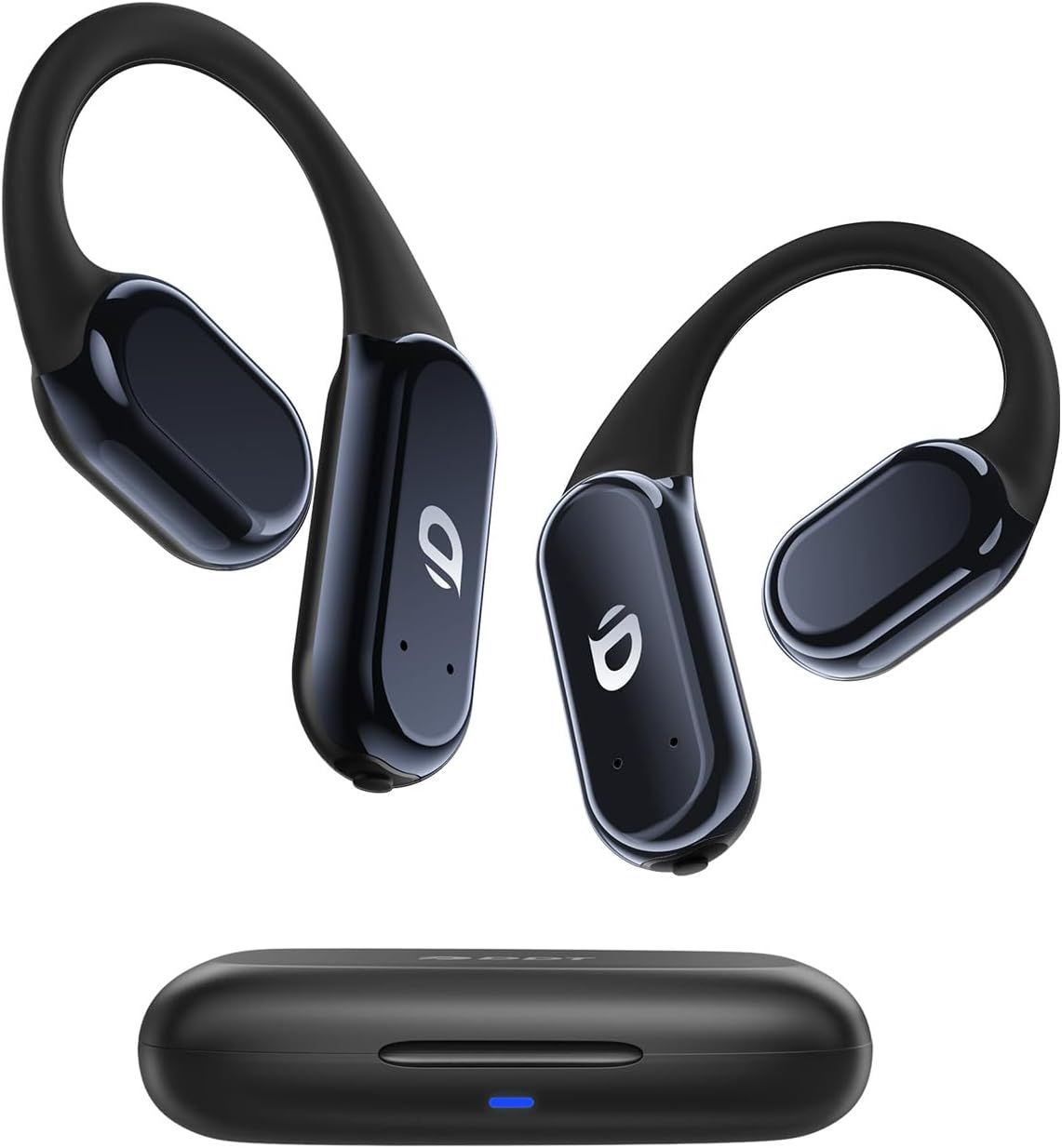 完全ワイヤレス骨伝導イヤホン OWS オープンイヤーヘッドフォン イヤーフック付き Bluetooth 5.3 ケース付き最大 60 時間の再生時間 IP68 AAC|SBC サイクリング ヨガ ワークアウト用