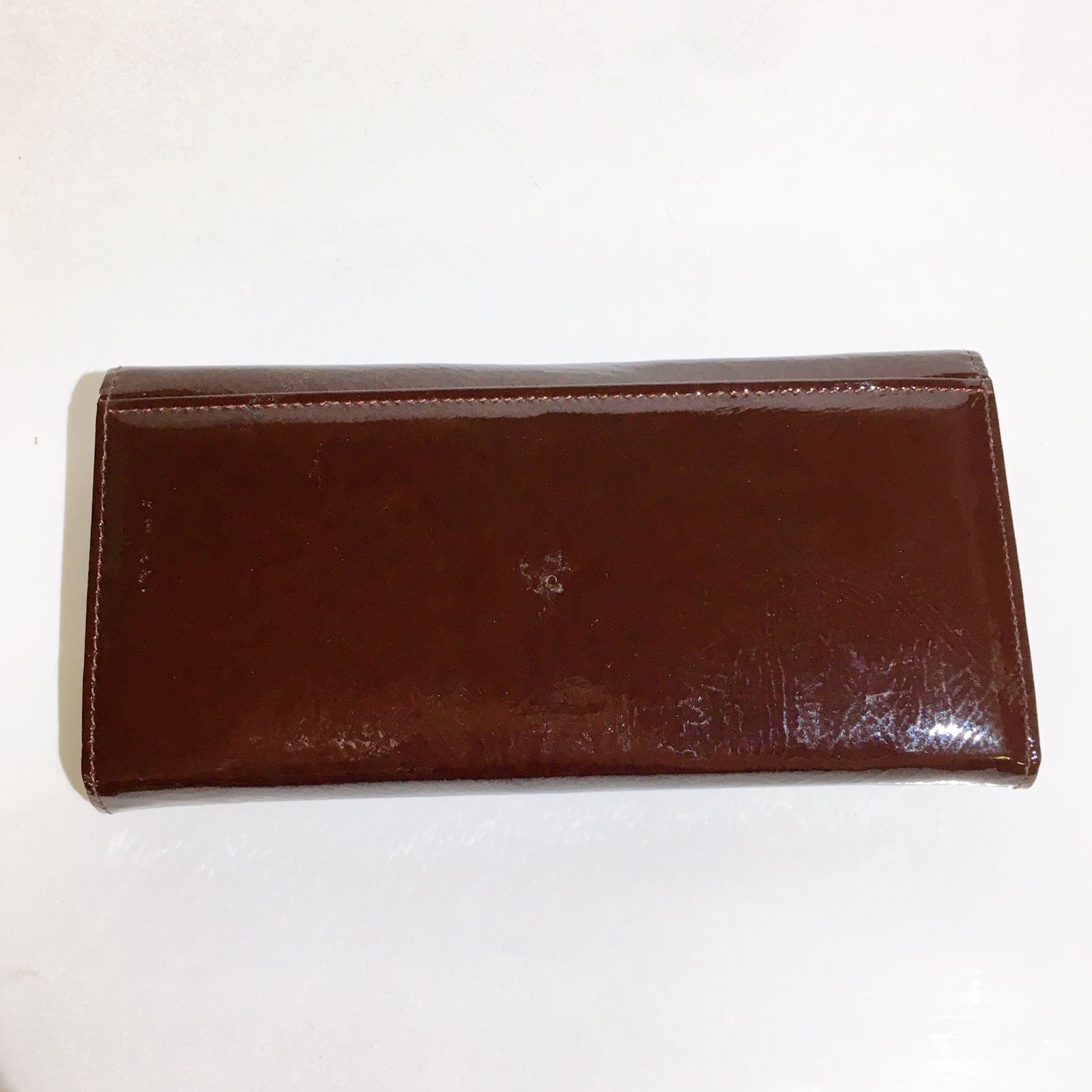 SPORTIFF スポーティフ エナメル ロゴプレート 長財布 ブラウン 