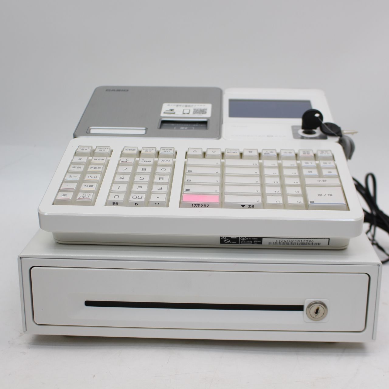 232)【ドロアーキー欠品】CASIO SR-S4000-20SWE 電子レジスター レジ