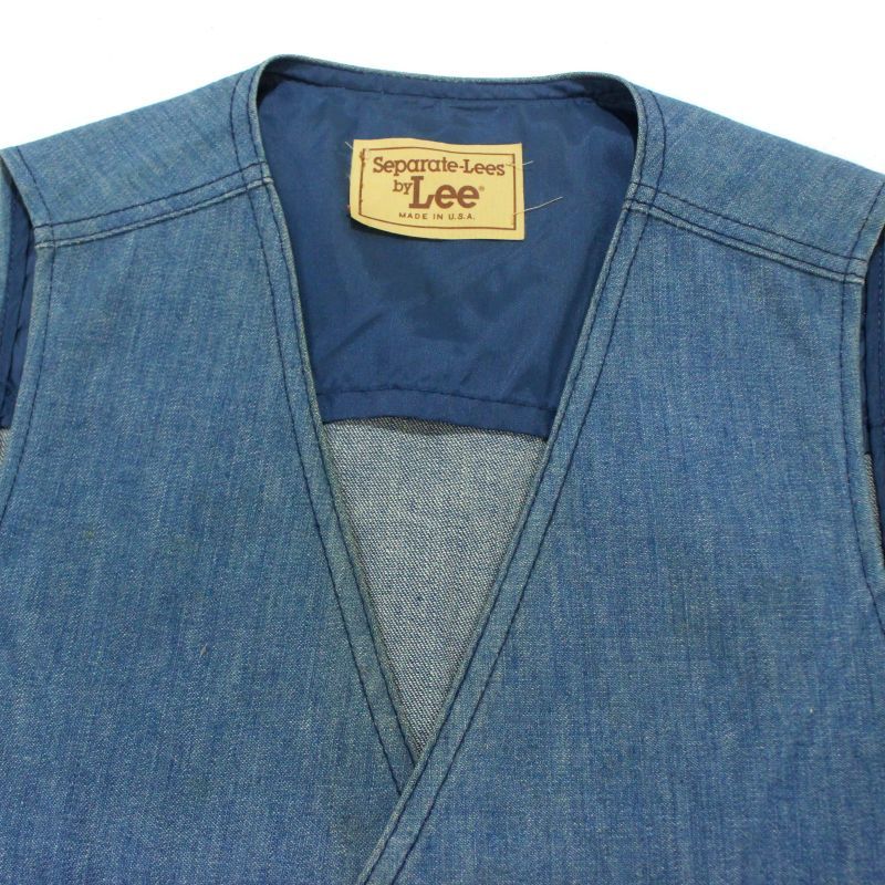 70s USA製 vintage Lee デニムベスト メンズ Sサイズ相当 - メルカリ