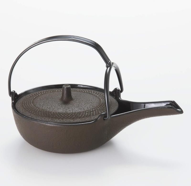 岩鋳 Iwachu 平燗瓶 こげ茶 0.25L 内面ホーロー 南部鉄器 13003