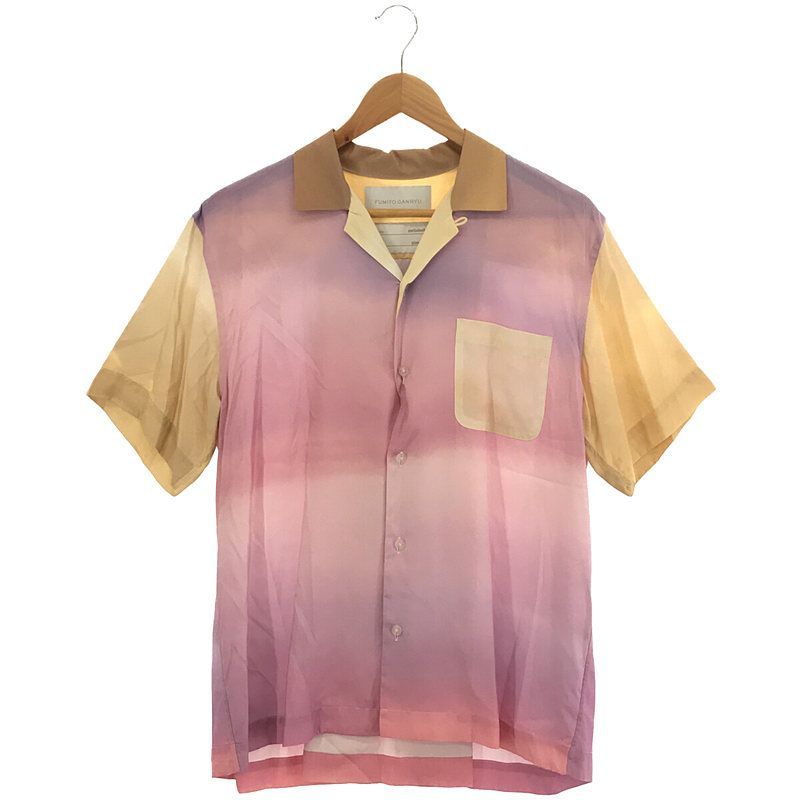FUMITO GANRYU / フミトガンリュウ | 2020SS | Watteau pleats Hawaiian shirt landscape オープンカラーシャツ | 2 |