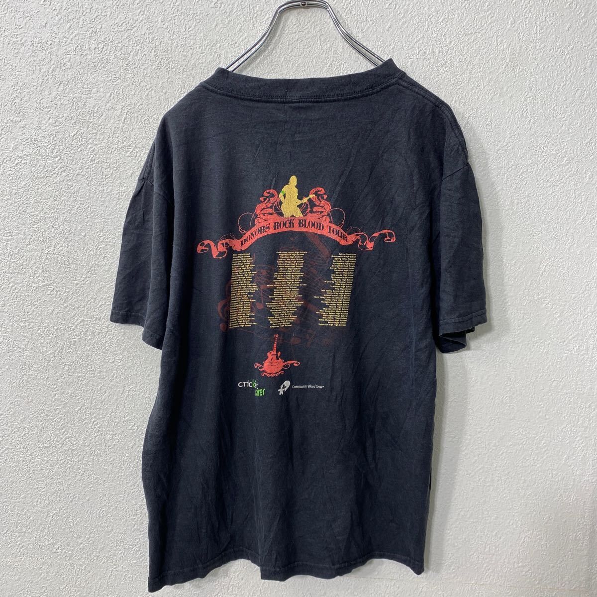 anvil DONORS ROCK 半袖 プリントTシャツ M ブラック アンビル ロックT 