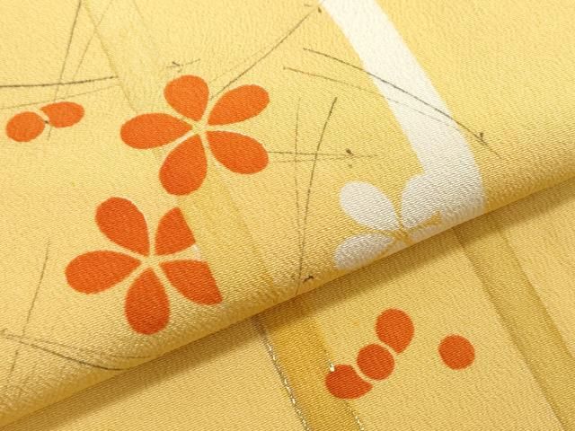 平和屋着物○極上 銀座 志ま亀 訪問着 竹に梅の柄 金彩 たとう紙付き  