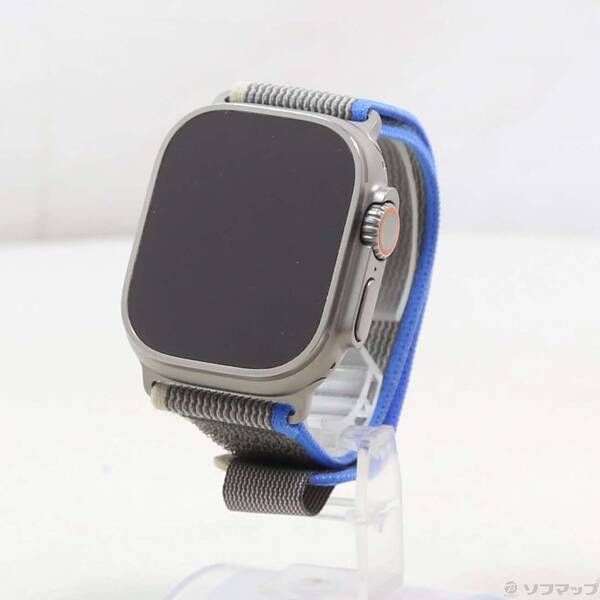 〔 品〕 Apple Watch Ultra GPS Cellular 49mm チタニウムケース ブルー グレイトレイルループ 368