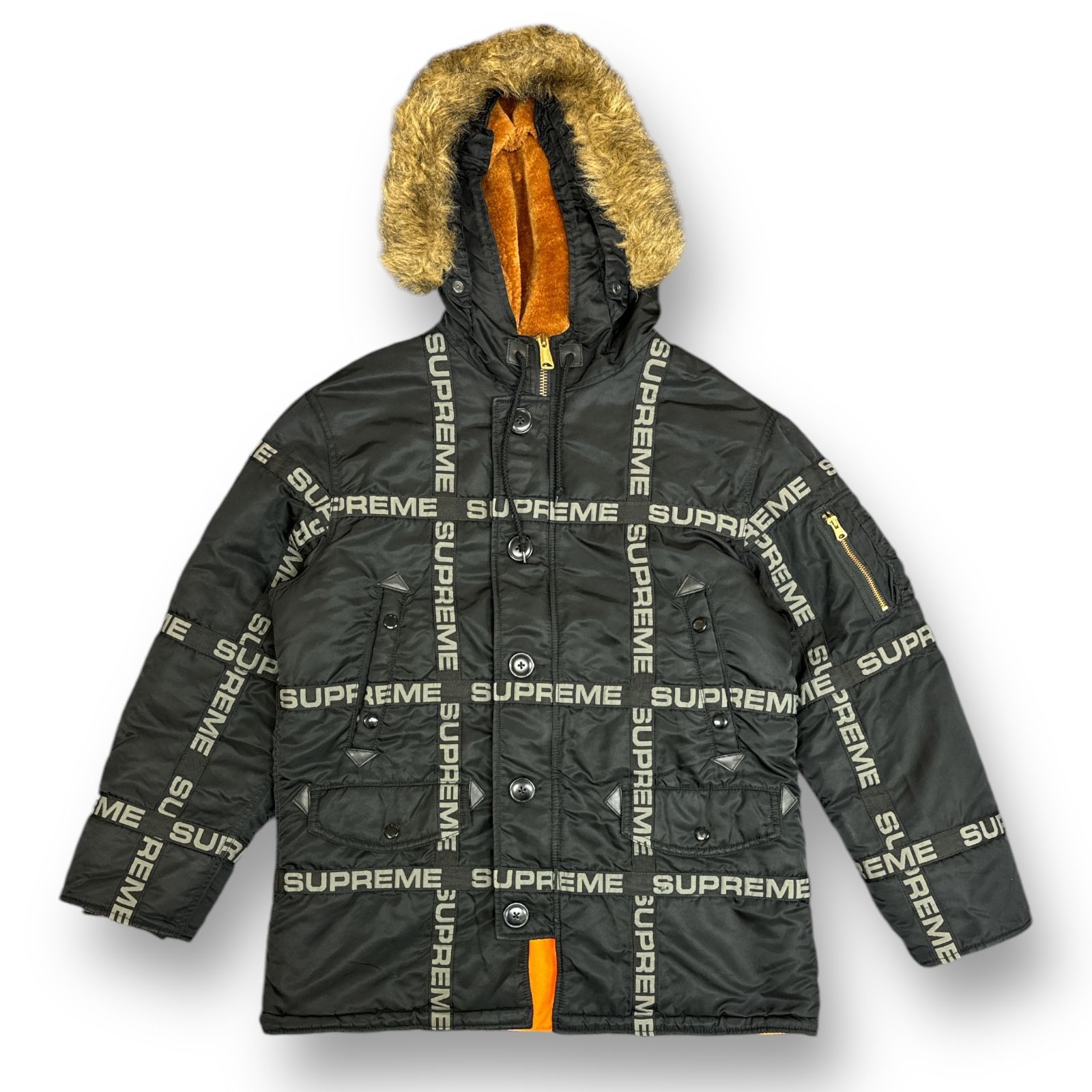 国内正規 Supreme 18AW Logo Tape N-3B Parka ロゴテープ ミリタリー