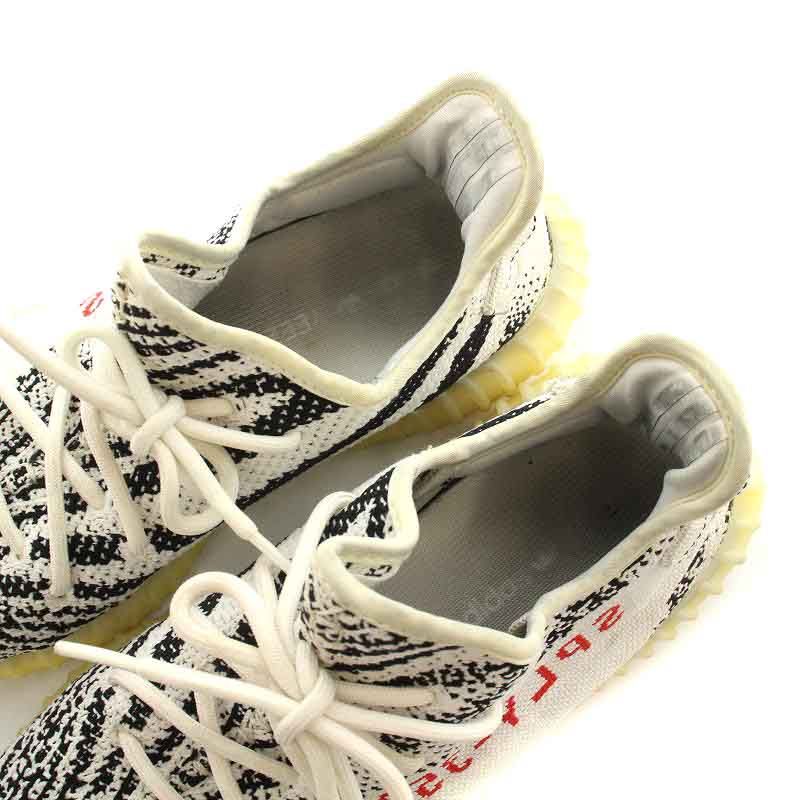 アディダスオリジナルス adidas originals YEEZY Boost 350 V2 Zebra イージーブースト350 V2 ゼブラ  スニーカー US10 28.0cm 白 ホワイト 黒 ブラック 赤 レッド /NW8 - メルカリ