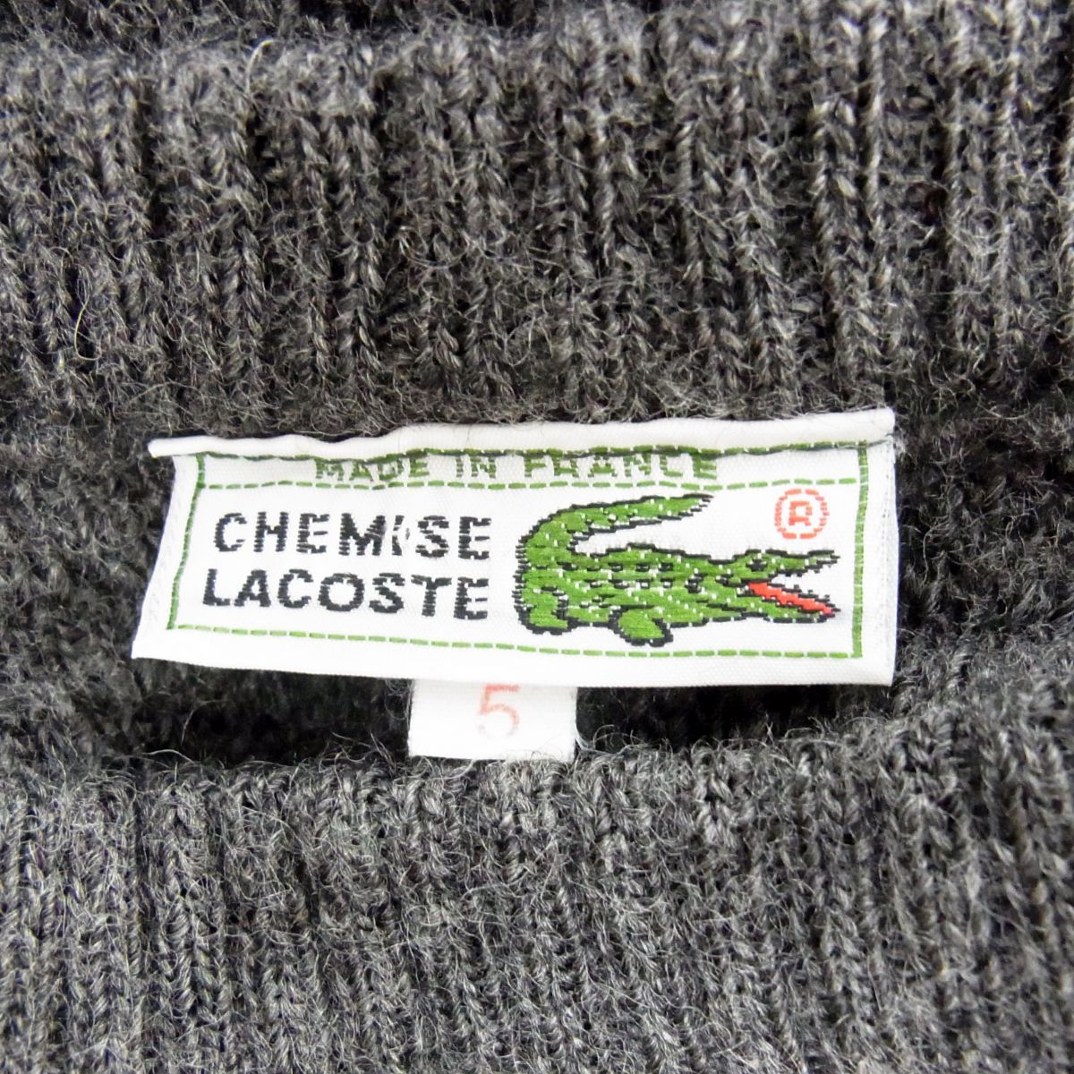 希少 70s ヴィンテージ フランス製 LACOSTE ラコステ ウール