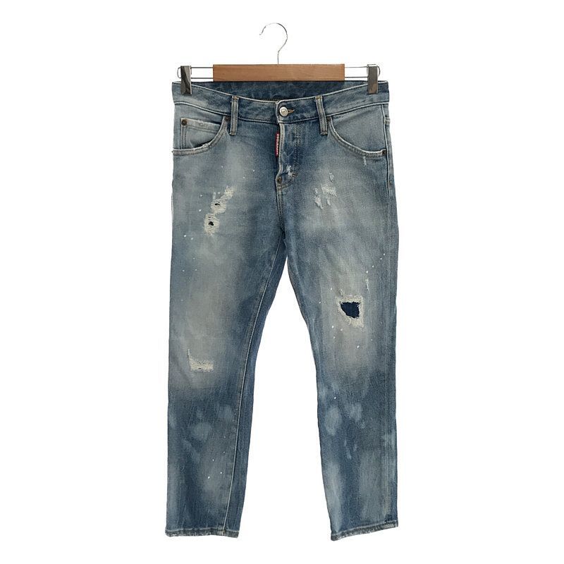 【関税込 日本発送】DSQUARED2刺繍デザインクロップドジーンズ DSQUARED2 - Dsquared2 コレクションライン クロップドデニム