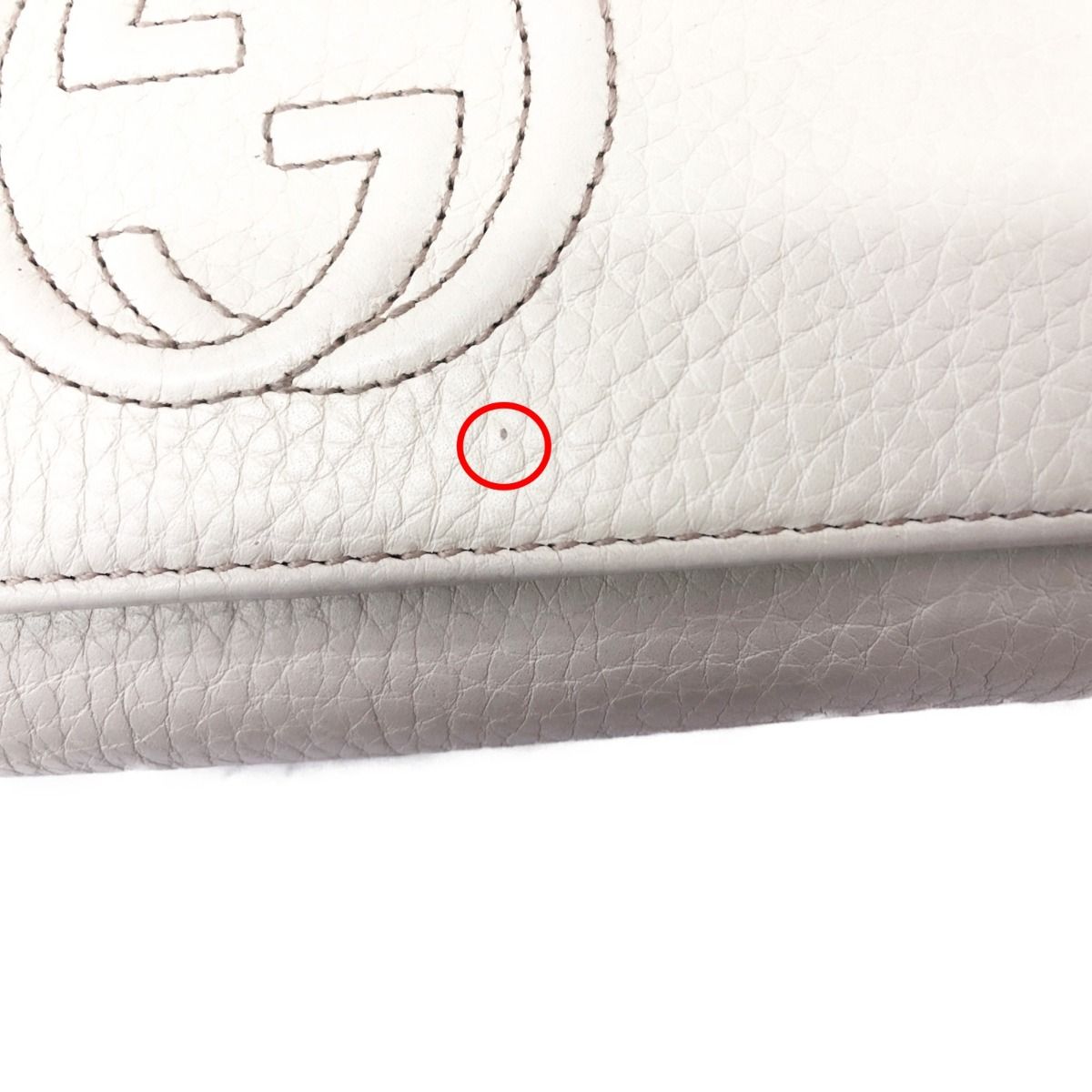 小物 circle_zone GUCCI(グッチ) / ソーホーインターロッキングG/レザー/SLV/無地