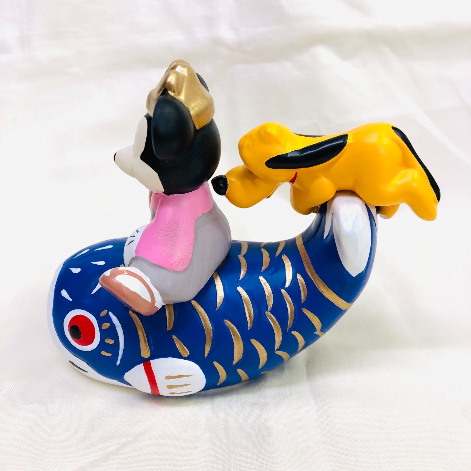 訳あり品】キャラクター節句人形 ミッキー＆プルート 鯉乗り 吉徳 五月  