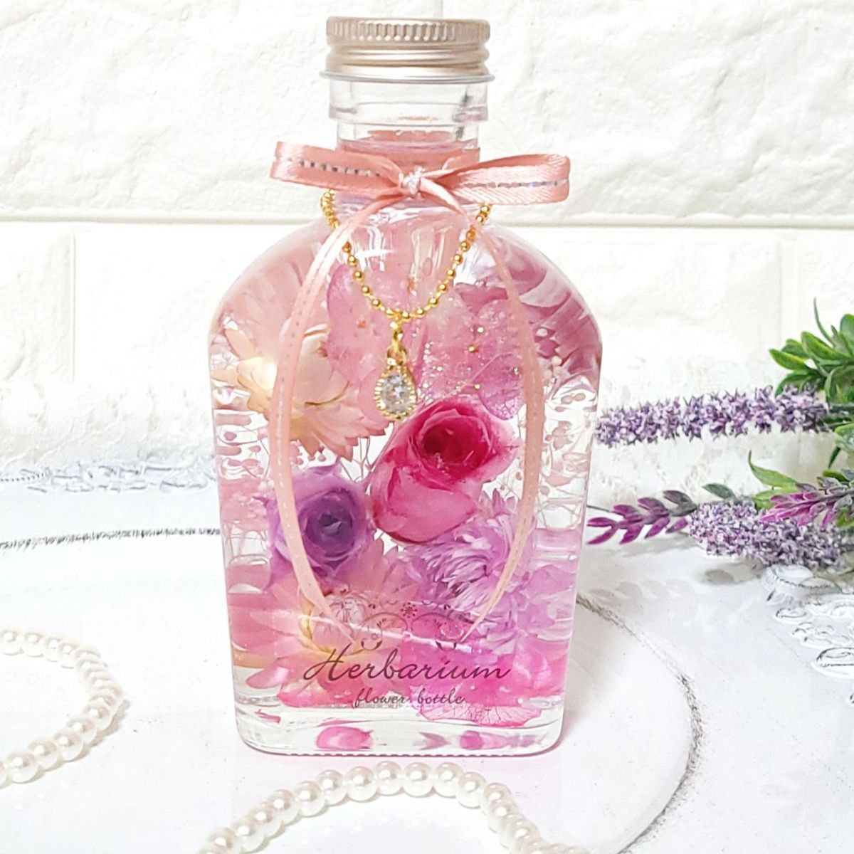 ❁*.゜人気♡ピンク系ラメ付き♡ハーバリウム♡No.384 - メルカリ