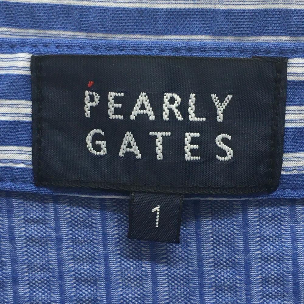 ☆値下げ☆【超美品】パーリーゲイツ 半袖ポロシャツ ブルー×白