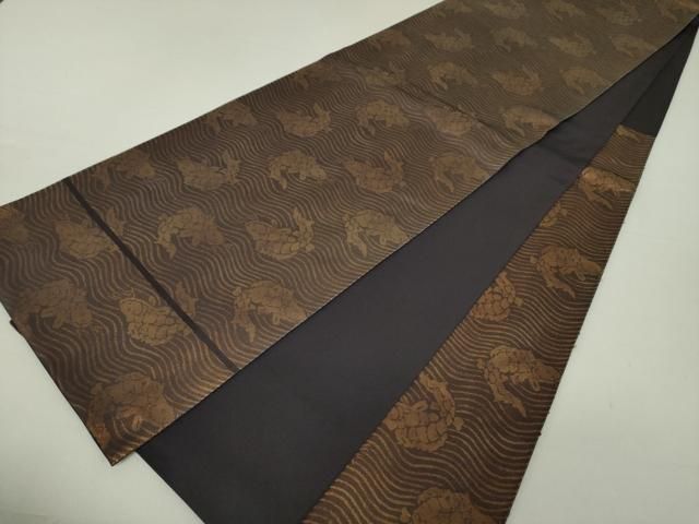 平和屋着物○六通柄 本袋帯 名物裂 荒磯 金糸 正絹 逸品 DAAS3632ps