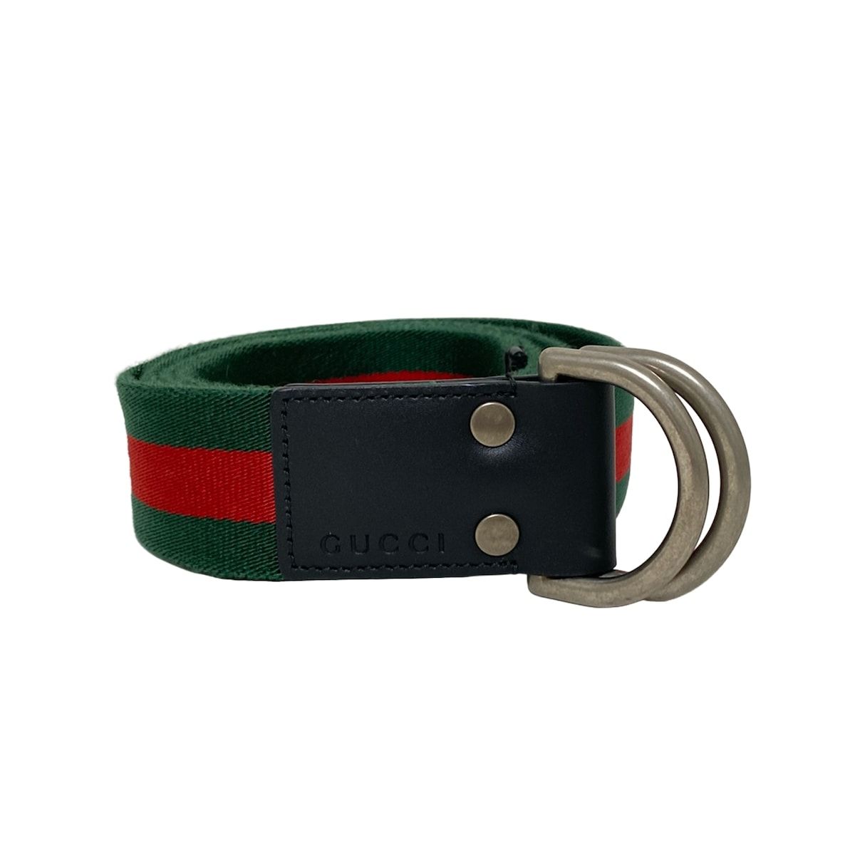 GUCCI グッチ ベルト 105 42 シェリー ウェブ 451136 グリーン×レッド×シルバー Dリング