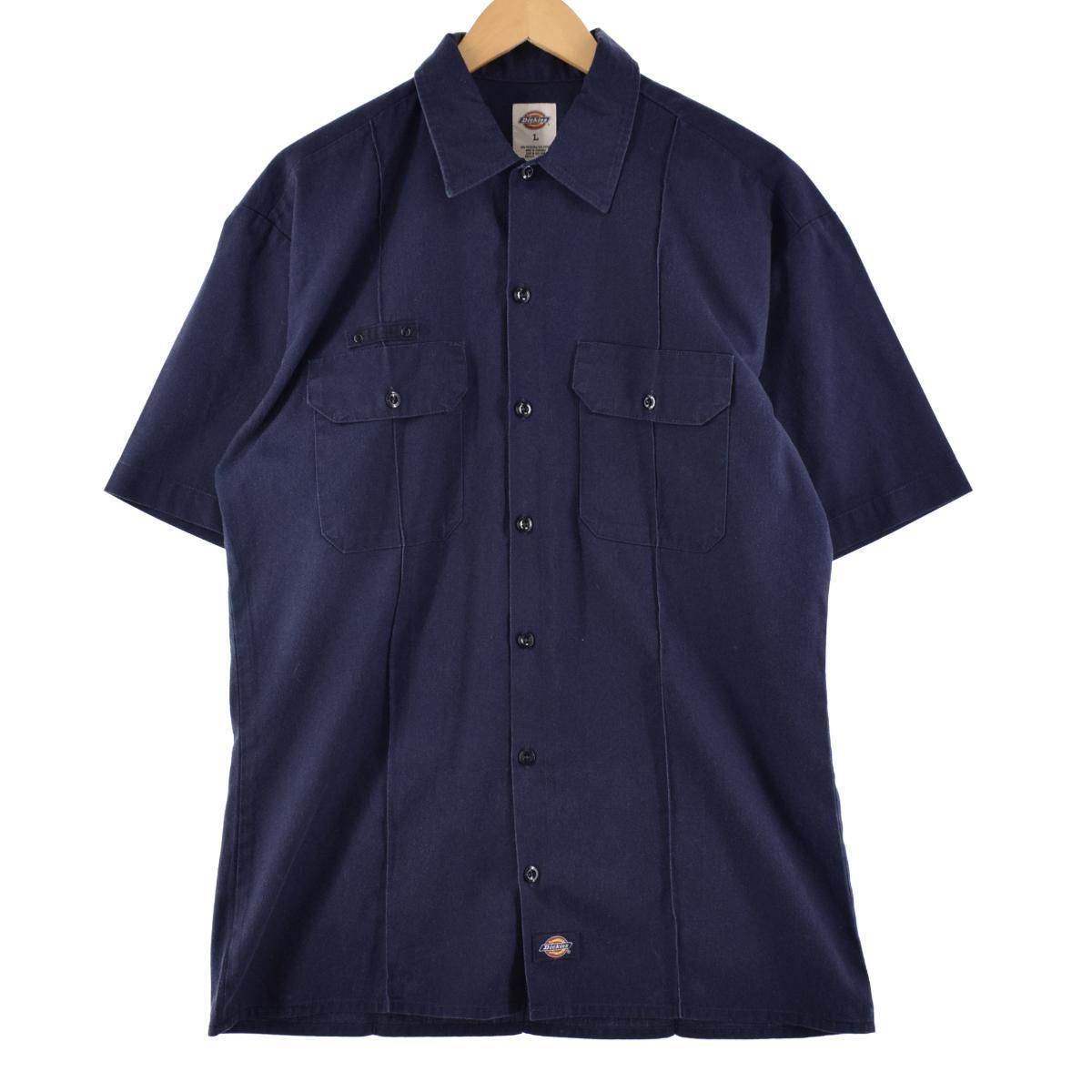 古着 ディッキーズ Dickies 半袖 ワークシャツ メンズL/eaa268691