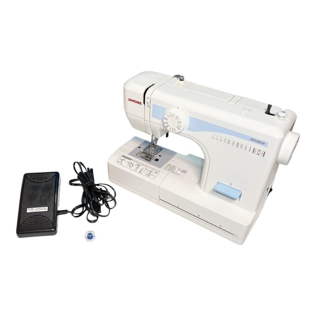 ジャノメ JANOME 電動ミシン 両手が使えるフットコントローラータイプ JN508DX ○471