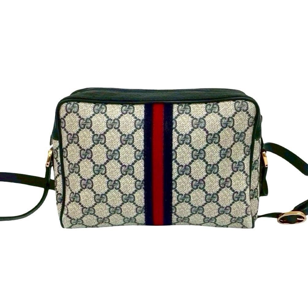 極 美品 袋付き GUCCI グッチ ヴィンテージ シェリーライン GG