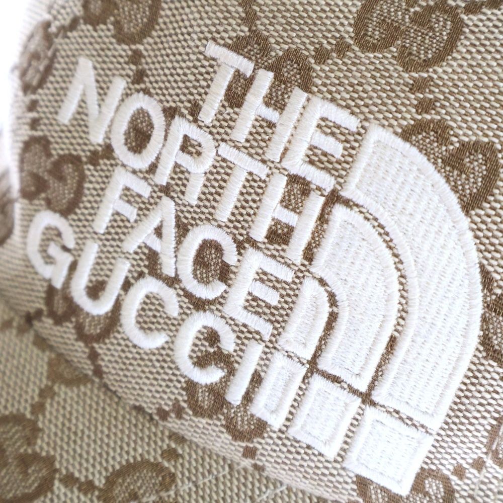 GUCCI ベージュ コットンキャップ　ノースフェイス グッチ キャップ/帽子 メンズ レディース GGシグネチャー