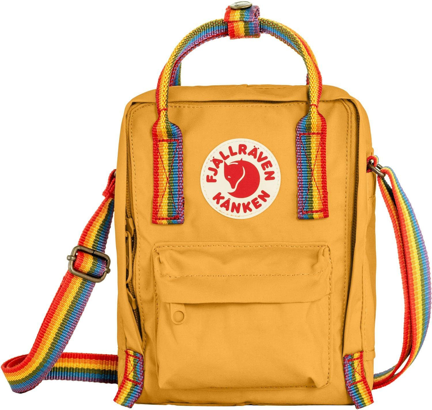 Ochre-Rainbow Pattern [フェールラーベン] ショルダーバッグ Kanken Rainbow Sling 23623 Ochre-Rainbow Pattern