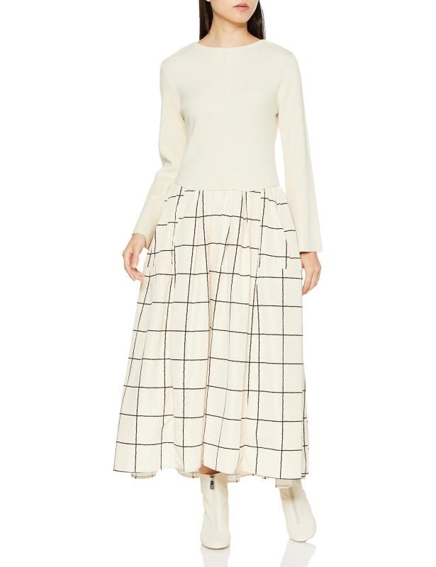 エミ atelier EVニットドッキングフ ーワンピース 13WNO225018 レディース IVR 1
